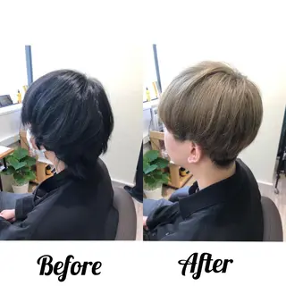 ショート カラー パーマ メンズ 関西センターパート メンズモデル募集のヘアスタイル