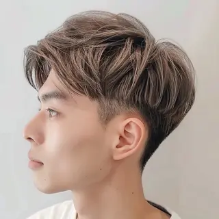 ミディアム カラー パーマ ヘアアレンジ メンズ EnBlesS西宮 マンツーマン神道有基のヘアスタイル