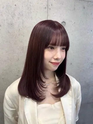 ミディアム カラー clam. yuu🦩のヘアスタイル