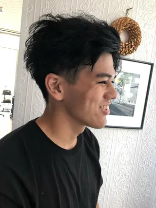 ショート パーマ メンズ 🍀富久 永梨🧸のヘアスタイル