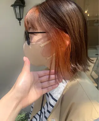 ミディアム カラー stylist店長 岡本真依のヘアスタイル