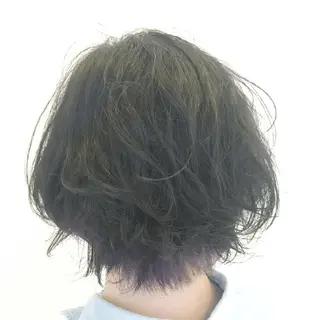 ショート カラー パーマ 髪質改善/ハイライト 小林秀樹のヘアスタイル