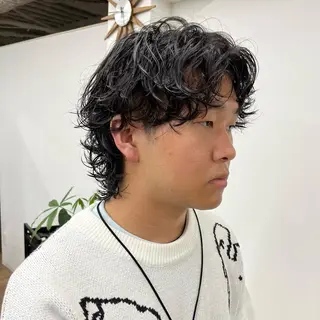 ミディアム カラー パーマ ヘアアレンジ メンズ 💎髪質改善特化💎 RUITOのヘアスタイル
