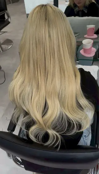 ロング 韓国エクステ／羽エク ダブルスキル💛のヘアスタイル