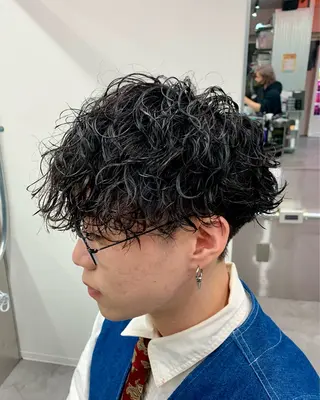 ミディアム パーマ メンズ 🏁メンズパーマ/ RYOYAのヘアスタイル
