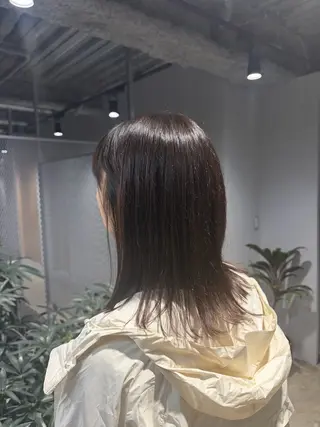 ミディアム カラー ナチュラルカラー ブリーチなし　あんりのヘアスタイル