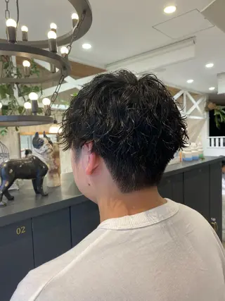 ショート パーマ メンズ 柴田 枝利子のヘアスタイル