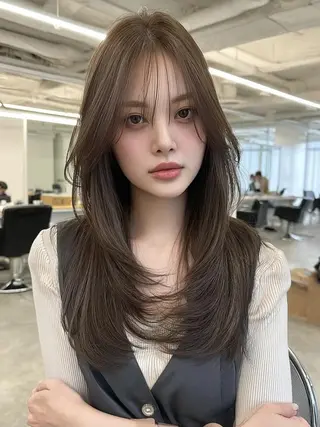 セミロング 🎀透明感カラー/ yuka🎀のヘアスタイル