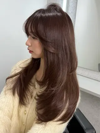 ロング 韓国ヘア/ワンホン ちひろのヘアスタイル