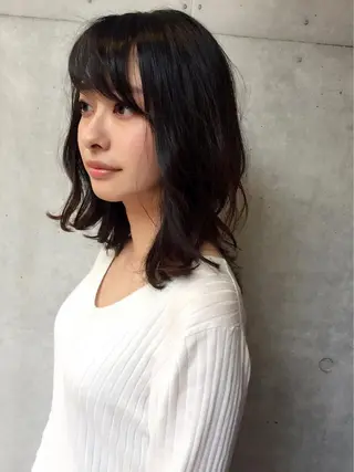 セミロング カラー パーマ HEADS ex市川 ママ美容師ARISAのヘアスタイル