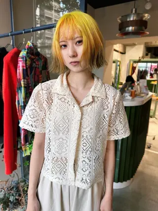 カラー 🧡色落ちまで2度 楽しめる🧡ヨシキのヘアスタイル
