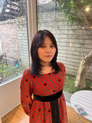 ミディアム カラー ミディアムレイヤー/ 艶カラー🎀 emiのヘアスタイル