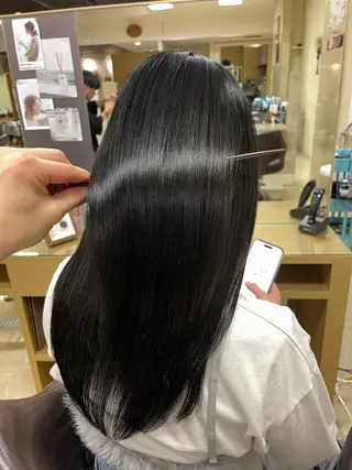 セミロング 縮毛・酸性ストレート 特化のヘアスタイル