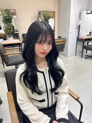 ロング カラー 韓国風ヘア さらのヘアスタイル