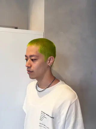 ショート カラー メンズ 渋谷レイヤーカット/ 暖色艶カラー🩵高橋のヘアスタイル