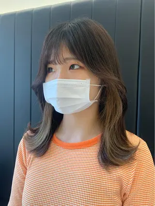 セミロング カラー メンズ/メンズパーマ 服部太地のヘアスタイル