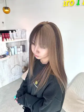 ロング カラー 加藤 佑二のヘアスタイル