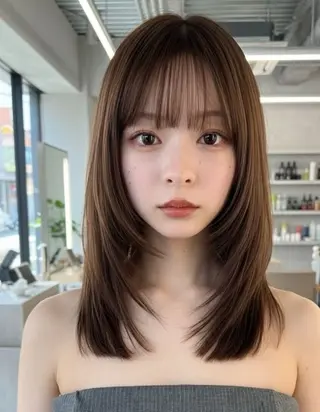 セミロング brace 小笹花純のヘアスタイル