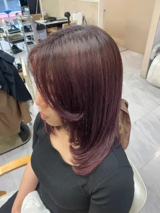 ミディアム カラー ヘアアレンジ 目黒 碧人のヘアスタイル