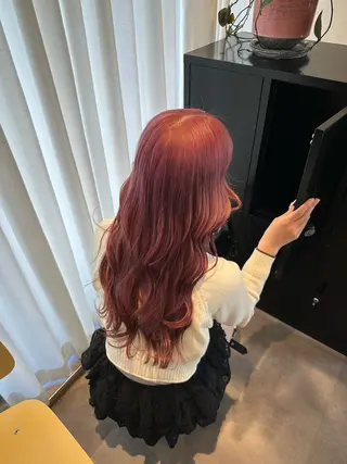 ロング カラー HANAME 原宿美容室のヘアスタイル