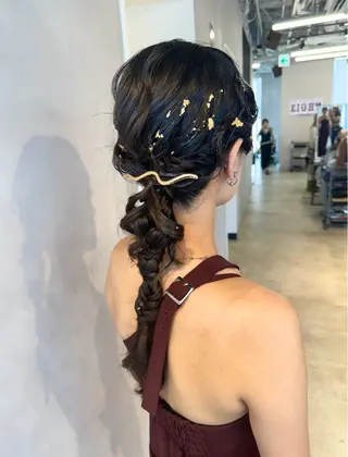 ヘアアレンジ 透明感カラー✨艶髪 制作🌱山根あゆみのヘアスタイル