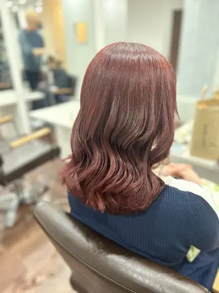ロング カラー ヘアアレンジ 🤍 minaのヘアスタイル
