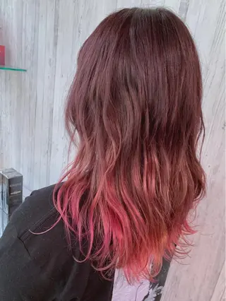 セミロング カラー ☁️ケアブリーチ￤ ウルフ￤Shioriのヘアスタイル