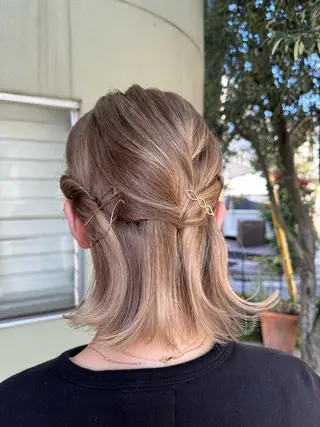 ミディアム ヘアアレンジ fiorista岡田 まゆこのヘアスタイル