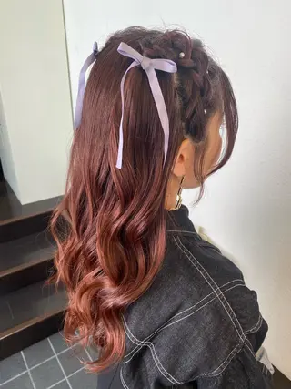 ロング ヘアアレンジ 🍒ᩚ名駅/艶髪 縮毛矯正/あゆ🍒ᩚのヘアスタイル