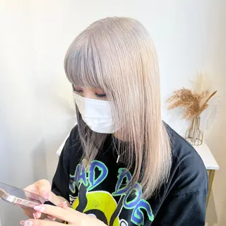 セミロング カラー 髪質改善/韓国ヘア 顔まわり特化yutoのヘアスタイル
