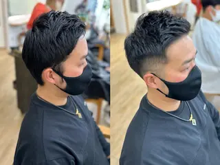 ミディアム カラー パーマ ヘアアレンジ メンズ キッズ ネイル マツエク・マツパ アイブロウ レイヤーカット／顔周 りカット/縮毛矯正のヘアスタイル