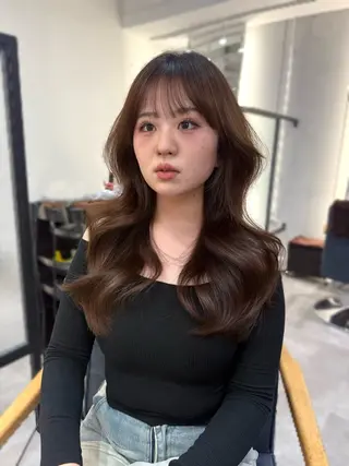 ロング 韓国風パーマ/ 菅沼 成郷のヘアスタイル