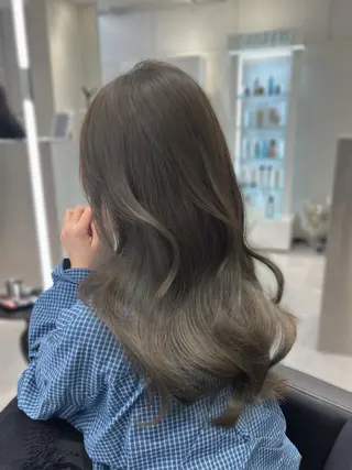 ロング カラー 心斎橋/ブリーチなし 髪質改善/レイヤーのヘアスタイル