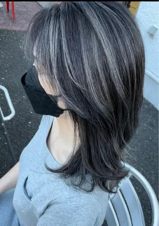 セミロング カラー コレットヘアー 田中アヤノのヘアスタイル