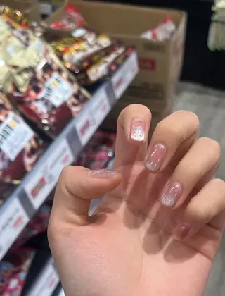 ネイル Shis_🦄shi 韓国風キラキラネイルのネイルデザイン