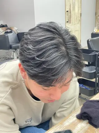 パーマ メンズ 新宿/韓国ヘア/ 髪質改善ストレートのヘアスタイル