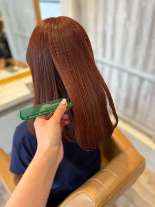ミディアム カラー yui🥀/ボブ /ブリーチなしカラーのヘアスタイル