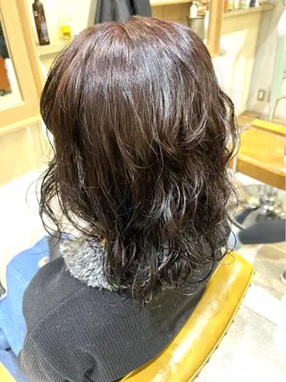 ミディアム カラー パーマ 🌿‬ナチュラル/パ ーマヘア/蒼真🍃のヘアスタイル