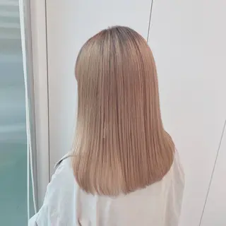 セミロング カラー ヘアアレンジ 🤍韓国ヘア特化 🤍力丸🤍のヘアスタイル