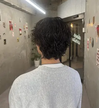 ショート パーマ メンズ door white hideのヘアスタイル