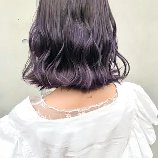 ミディアム カラー ヘアアレンジ 八巻 晴香のヘアスタイル
