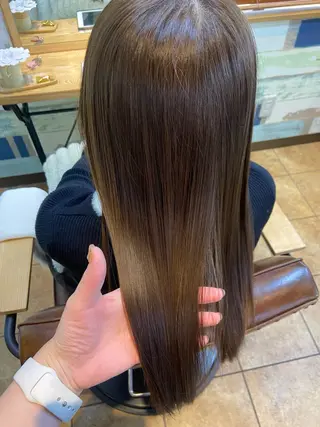 セミロング カラー 🎀ブリーチなし カラーyui🎀のヘアスタイル