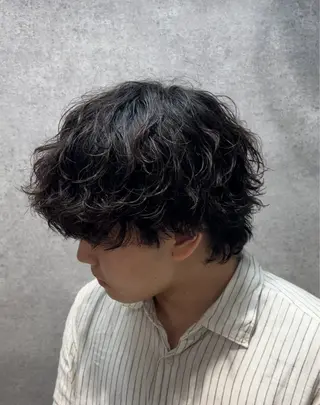 ショート パーマ メンズ 🩵韓国スタイル特化 🩵西澤結羽のヘアスタイル