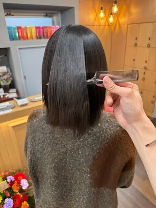 ミディアム パーマ 髪質改善美容師 🪽YOSSYのヘアスタイル