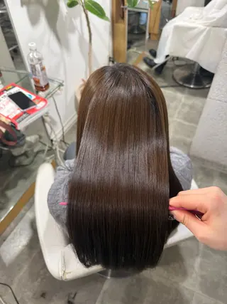 ロング 原宿♡透明感カラー♡ 縮毛矯正【MAYU】のヘアスタイル