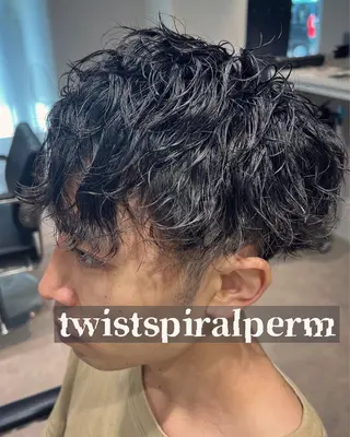 ショート パーマ メンズ メンズ特化 ナカネ カツヤのヘアスタイル