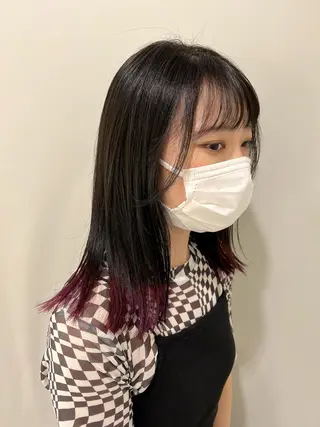 セミロング カラー ヘアアレンジ 加藤 綾華のヘアスタイル