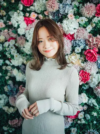 セミロング カラー パーマ 【公式】amble luxe池袋東口🩷のヘアスタイル