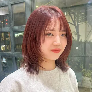 セミロング ボブレイヤー/ ブリーチ/miyuuのヘアスタイル