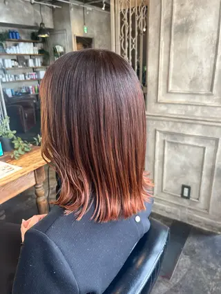 ミディアム カラー スタジオノル パーマ🌀あやなのヘアスタイル